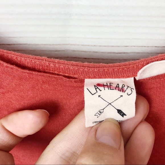 LA HEARTS Orange Daisy Cropped Tank Top Small - Picture 8 of 8